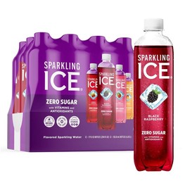 Sparkling Ice Purple Variety Pack, Flavored Water, Zero Sugar, with Vitamins and Antioxidants, 17 fl oz, 12 count (Black Raspberry, Cherry Limeade, Orange Mango, Kiwi Strawberry) - Flavor Name: Purple Variety Pack