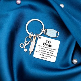 ICHRATI Nurse Gifts for Women Nursing School Essentials for Nurses Week Accessories for Work Medical Assistant Student Gift Female Male Nurse Word Definition Square Keychain Nurse Stocking Stuffers