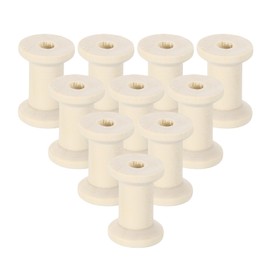 uxcell 25 Pcs Wooden Empty Spool, 1-3/16in Unfinished Wooden Spools Wire Weaving Bobbins Empty Thread Spools for Crafts DIY Art Embroidery Sewing Thread Twine