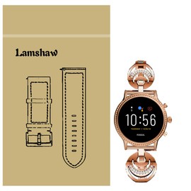 for Fossil Julianna Hr Bands, YOUkei Crystal Rhinestone Diamond Jewelled Stainless Replacement Band for Fossil GEN 5 SMARTWATCH - Julianna HR (Rose Gold)