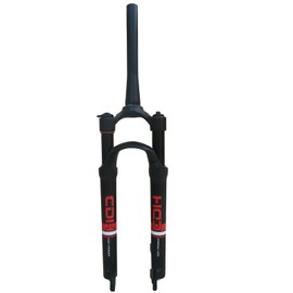 CDHPOWER 26" Bicycle Suspension Fork 28.6mm Tapered Tube Single Shoulder 1-1/8" Threadless, Disc Brake, Aluminum