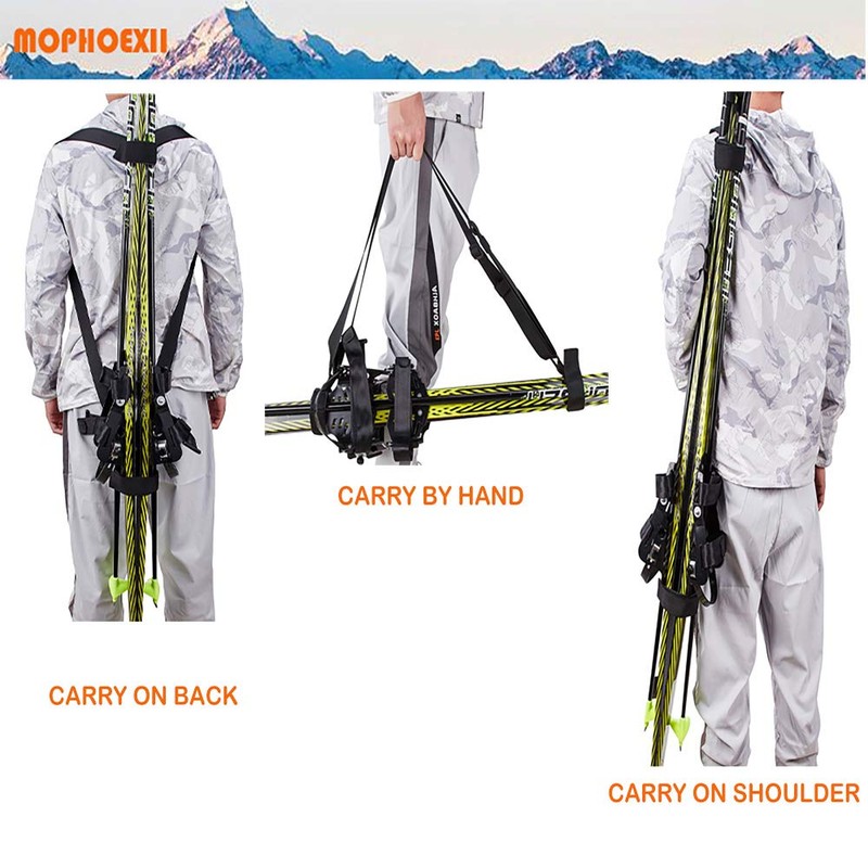 MOPHOEXII 2 Pack Ski and Pole Backpack Carrier Strap |