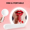 Trez Treamer Handheld Rotating LED Cosmetic Mirror，Portable Rechargeable Makeup Mirror