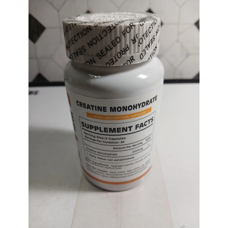 Elavate Life ElevateLife Creatine Monohydrate 2500mg, 90 Capsules -Expires 07/2026