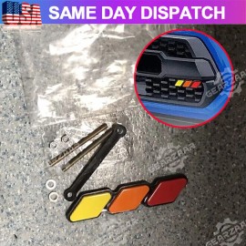 Gearzaar 1x FIT FOR TOYOTA TRD RACING SPORT TRI-COLOR LOGO GRILLE BADGE NAMEPLATE EMBLEM