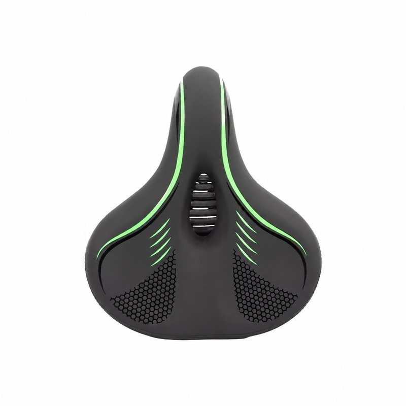 Oversized Wide Bike Seat with Shock Absorbing Balls, Waterproof PU