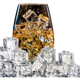 HUIANER Fake Clear Acrylic Plastic Ice Cubes Square Shape for Display or Photography, Good for Photography Props or Home Decorate 20 Pcs 1.2 inch