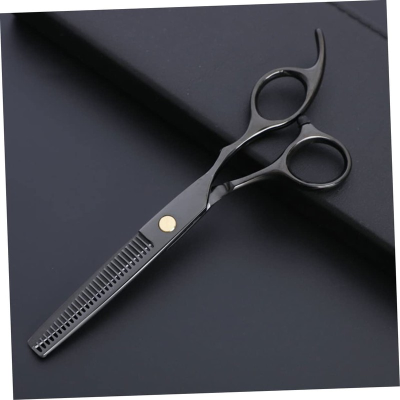 BIUDECO 2pcs Professional Hair Cutting Scissors Black Barbers Shears for