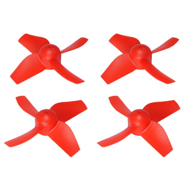 Microheli Plastic 4-Blade Propeller 31mm/0.8mm Shaft CW/CCW Set (RED) - Blade INDUCTRIX FPV / PRO