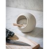 Garden Trading Salt Cellar with Birch Spoon in Chalk Ceramic
