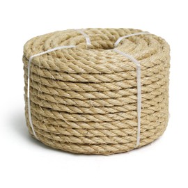 YALAVA Natural Sisal Rope for Cat Scratching Posts, 3/8 Inch 100FT Abrasion Resistance Rope, Multipurpose for Cat Tree Repair, DIY Projects, Furniture Wrapping, Indoor/Outdoor Use