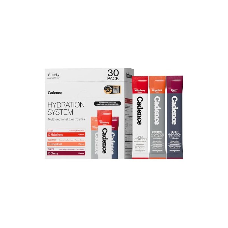 Cadence Electrolyte Hydration Sachets Variety Pack - Daily Hydration Kit