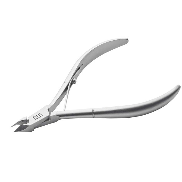 Rui Smiths Professional Cuticle Nippers | Precision Surgical-Grade Stainless Steel Cuticle Trimmer, French Handle, Single Spring, 4mm Jaw (Quarter Jaw)