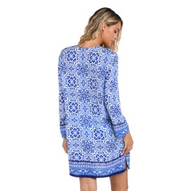 La Blanca Women's Tunic Swimsuit Cover Up, Blue//Alboran Sea, Small