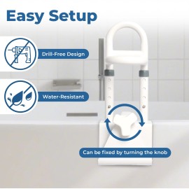 Bestiveparts Bathtub Bars for Safety for Side of Tub, Shower Rails Grab Bar for Elderly
