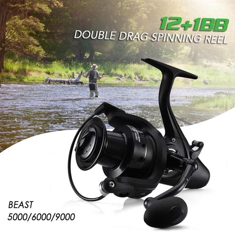 12+1 BB Spinning Reel with Front and Rear Double Drag