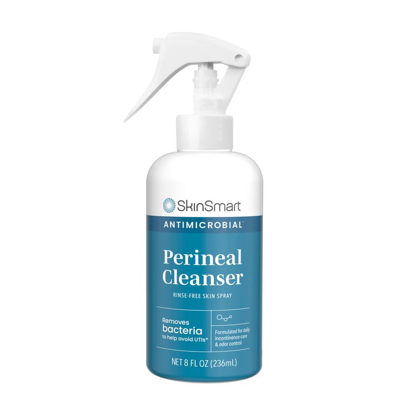 SkinSmart Antimicrobial Perineal Cleanser, Ideal for Incontinence Care and Postpartum,
