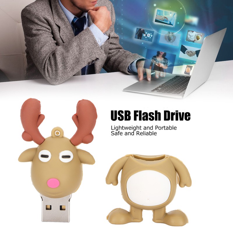 USB Flash Drive Lightweight Portable Safe Reliable Exquisite PVC Christmas