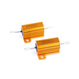 LM YN 25 Watt 300 Ohm 5% Wirewound Resistor Electronic Aluminium Shell Resistor Gold (Pack of 2)