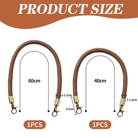 VEHYEGOI 2 Pieces Woven Handbag Straps, Luggage Accessories, Pu Leather Bag Straps, Bag Replacement Shoulder Straps, Diy Bag Accessories
