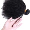 Weft Hair Extensions Afro Kinky Curly Bundles Human Hair 4B