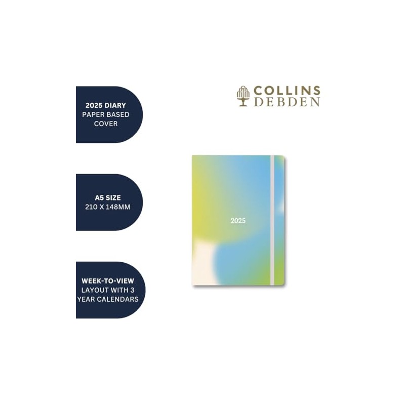 Collins Abstract Gradients 2025 Planner - A5 Week to View