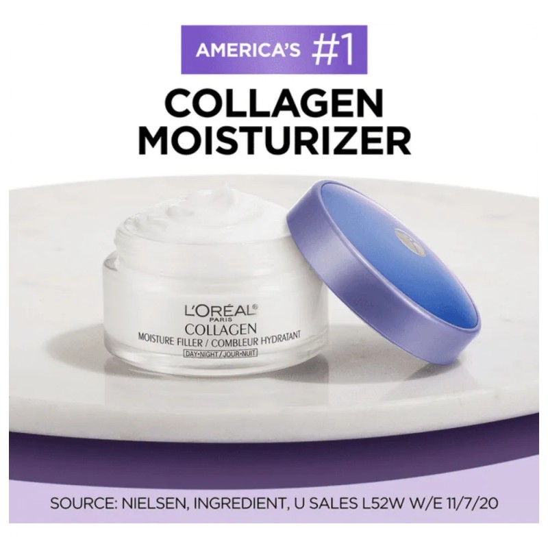 Crema humectante de día y noche L'Oreal Paris con colágeno