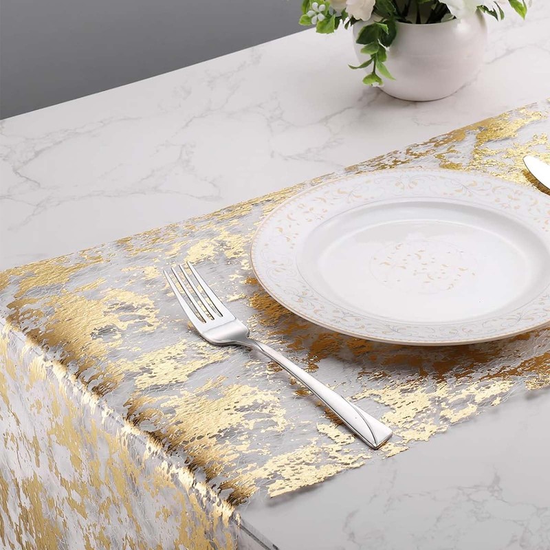 Gold Table Runner Glitter Metallic Gold Runners Roll Sequin Thin