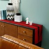 Red Black Ombre Cotton Linen Table Runner 13 x 72