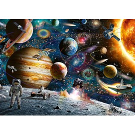 LYWYGG 8x6FT Space Galaxy Interstellar Exploration Backdrop Space and Aerospace Birthday Party Theme Background Galaxy Planet Party Banner Astronaut Rocket Background Nebula Background CP-603-0806