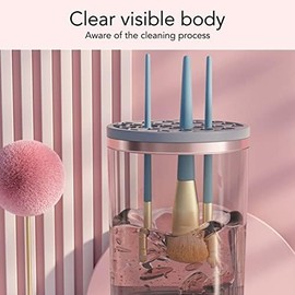 Máquina Limpiadora de Brochas de Maquillaje Eléctrica, Secador Limpiador de Brochas de Pintura de 7000 Rpm, Hilandero Limpiador de Brochas Automático, para Juego de Brochas de