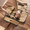 Tool Roll Bag, 16 oz Waxed Canvas Tool Set Roll,