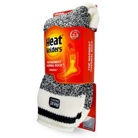 HEAT HOLDERS MH1015BLK Men's Jeffrey Original Cream Block Twist, Black, Size: 7-12