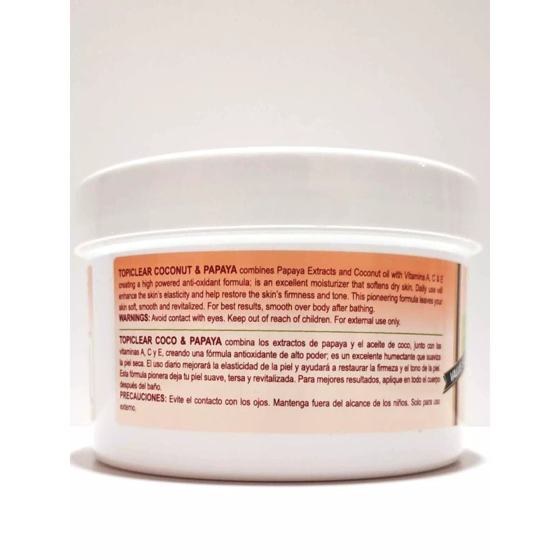 Topiclear - Papaya & Coconut Body Creme with Vitamins A,