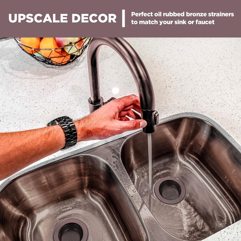 Retisee 2 Pcs Sink Strainer Stainless Steel Sink Drain Basket