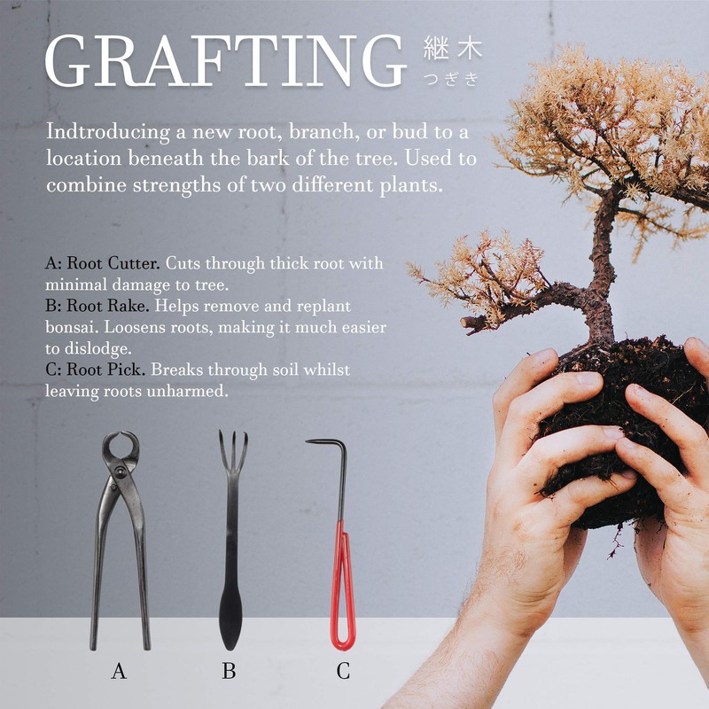 BambooMN Bonsai Kit 15pc Master Tool Set