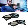 2Pcs 144Hz 3D Active Shutter Glasses DLP LinK LCD Lens