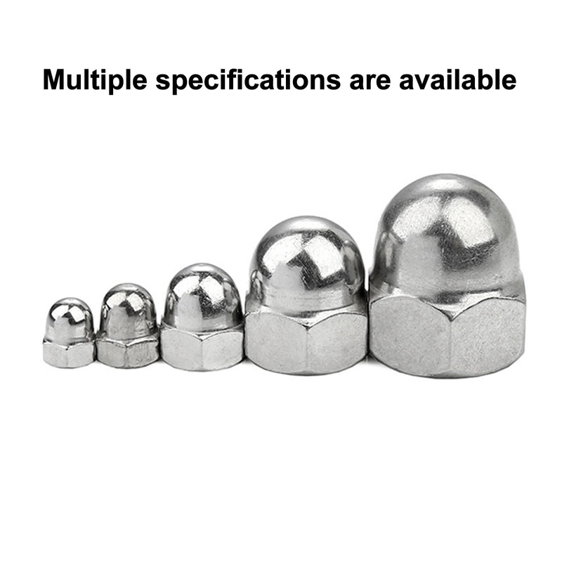 M3 Acorn Nuts, 304 Stainless Steel Dome Hex Cap Nuts,
