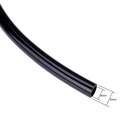 EDYCARX 25ft 1/4" CO2 Drilled Tubing, Black PU, Grow Room CO2 Injection System, Kit Includes Tubing, Fittings & Accessories, Compatible with CO2 Regulator
