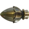 ABC Decor Acorn Curtain Pole Finials, Antique Brass, 28mm, pair
