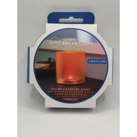 MPOWERD Luci Americana Red White Blue Color Cycle  Inflatable Solar Light Color Changing