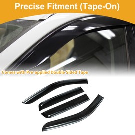 Partuto Window Deflectors Car Side Window Vent Visors for Jeep Grand Cherokee 2011-2023 Black Rain Guards Sun Visors Wind Vent Visors Window Vent Shades