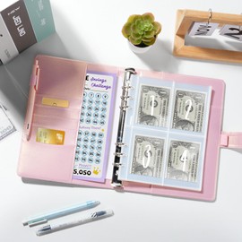 100 Envelopes Money Saving Challenge Binder, A5 Savings Challenges Book with Envelopes & Reusable Tracker, Savings Binder - Save $5050 in Fun & Motivating Way, A5 Envelope Challenge Binder Kit