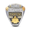 charlinliol Football Championship Ring, Crystal Rhinestone Studded, Two-Tone Gold and