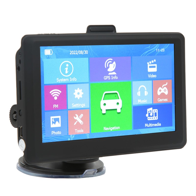 5in GPS Navigator Capacitive Screen Voice Broadcast FM Transmitter Universal