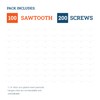 Sawtooth Picture Hangers with Screws - 100 Pack - Small