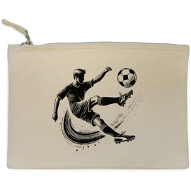 'Soccer Player' Canvas Clutch Bag/Accessory Case (CL00043429)