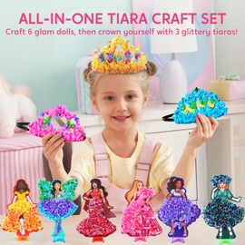 Klever Kits Poke in Fun Art Craft Kits for Girls Ages 4-8, Princess Dress-up, Art Activities, DIY Craft Kits, Birthday Gifts for Kids Ages 4 5 6 7 8+