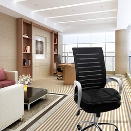 Leowsad Universal Car Seat Cushion. Comfort Memory Foam Seat Pad for Home Car Office Chair. Breathable,Non Slip Car Seat Protector.(Black)