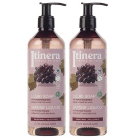 ITINERA Smoothing Liquid Soap with Tuscan Red Grapes, 95% Natural Ingredients, 370 ml, Pack of 2